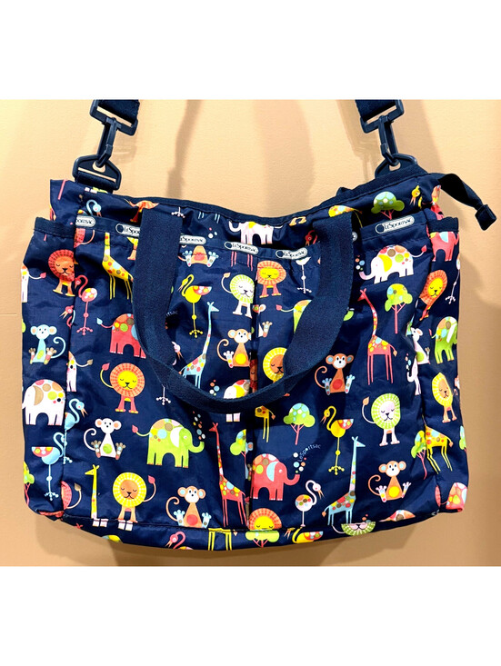 Other - LeSportsac Baby Diaper Bag Ryan Tote Unisex Carry On Animal Print EUC